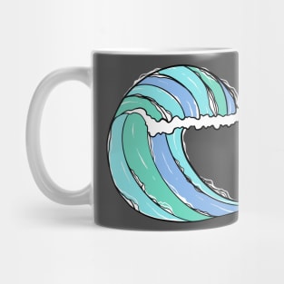 Design of wave ocean blue Mug